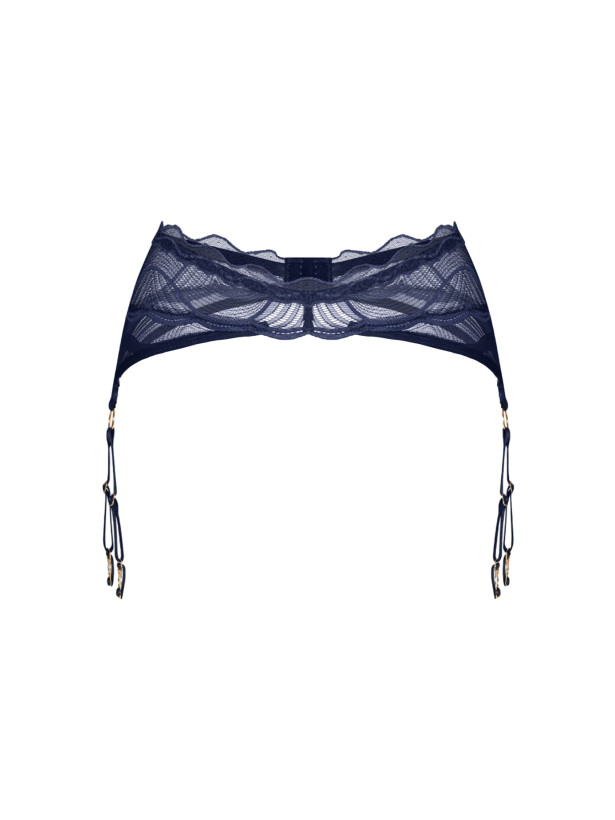 Blue Garter Belt Obsessive Exquisite MP Blue — Organic Pattern Lingerie