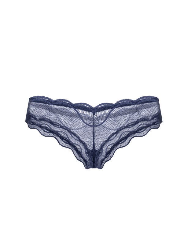 Navy Blue Lace Thong Obsessive Exquisite MP Blue — Organic Pattern