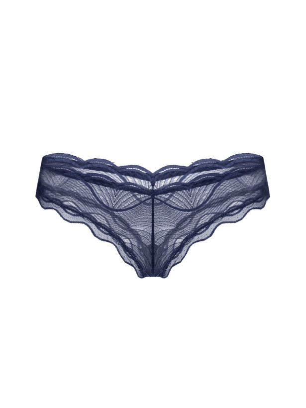 Navy Blue Lace Thong Obsessive Exquisite MP Blue — Organic Pattern