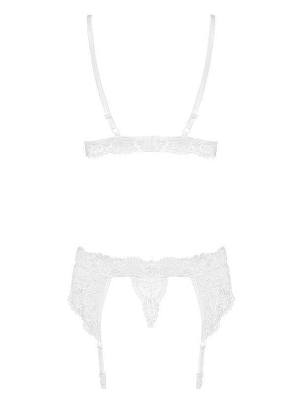 White Lingerie Set Obsessive 810-SEG-2 — Lace Details