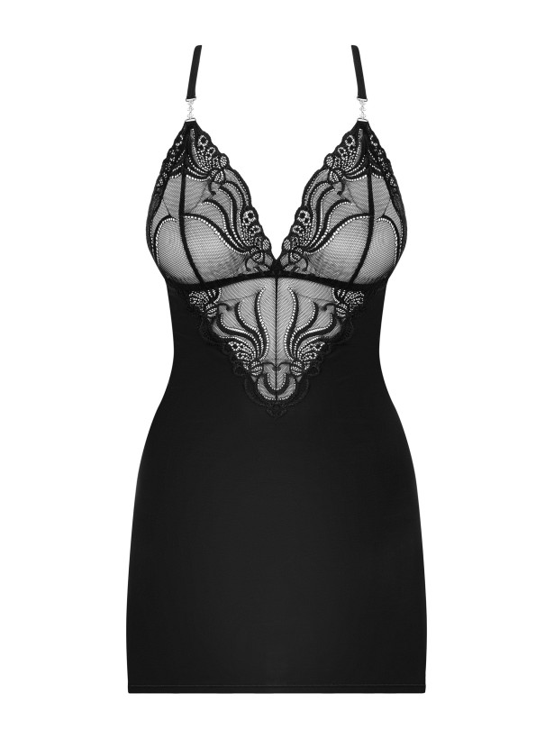 Black Chemise Obsessive 828-CHE-1 — Lace Lingerie