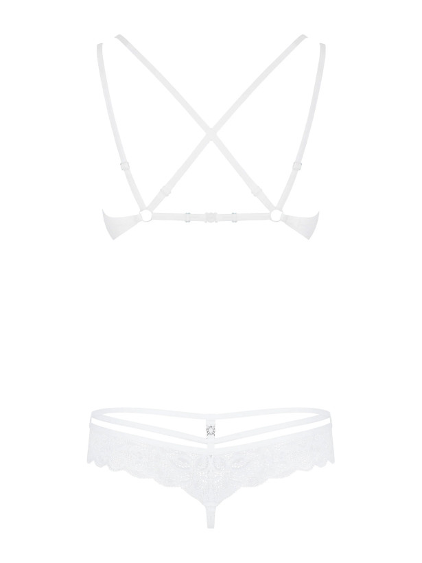 White Lace Set Obsessive 860-SET-2 — Underwired Bra