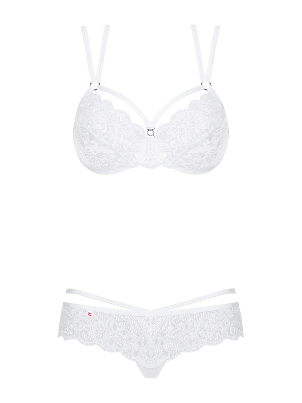 White Lace Set Obsessive 860-SET-2 — Underwired Bra