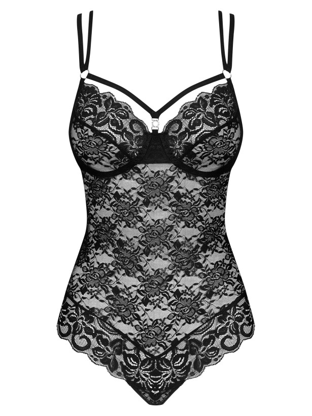 Obsessive 860-TED-1 Spitzen-Body mit offenem Rücken