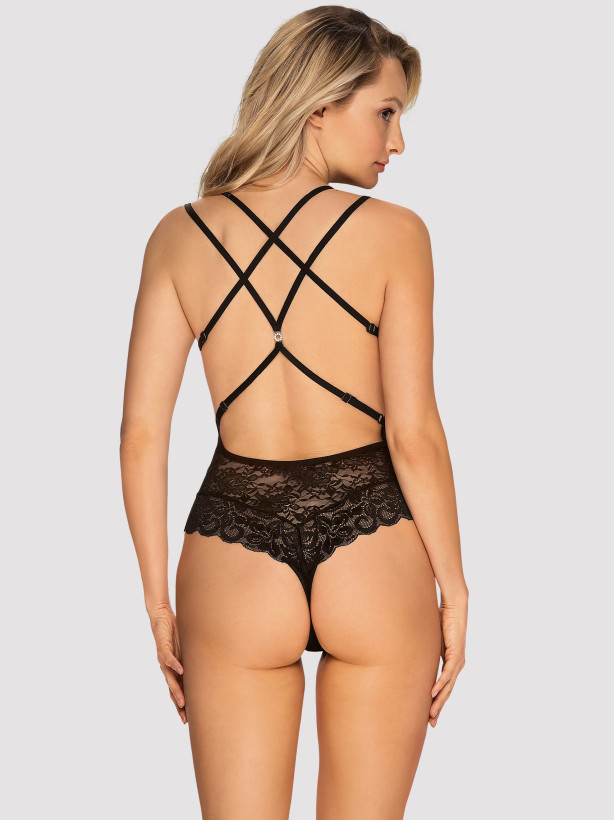 Obsessive 860-TED-1 Lace Backless Bodysuit