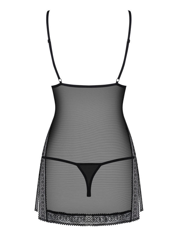 Black Lace Chemise Obsessive 862-CHE-1 — Padded Cups