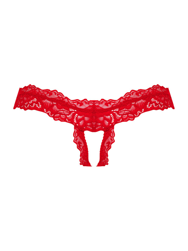 Obsessive Amor Cherris Roter Spitzen-Ouvert-String