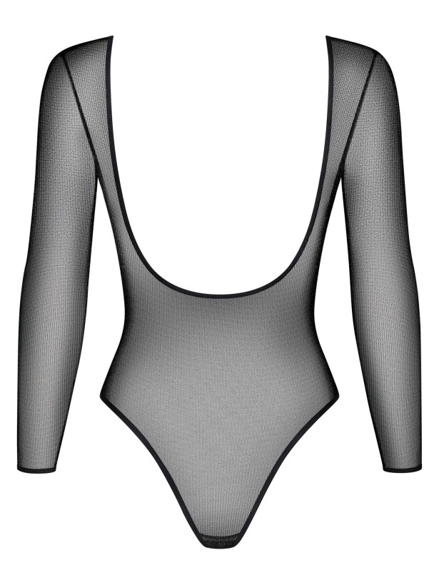 Obsessive B123 Erotischer schimmernder Body mit offenem Rücken