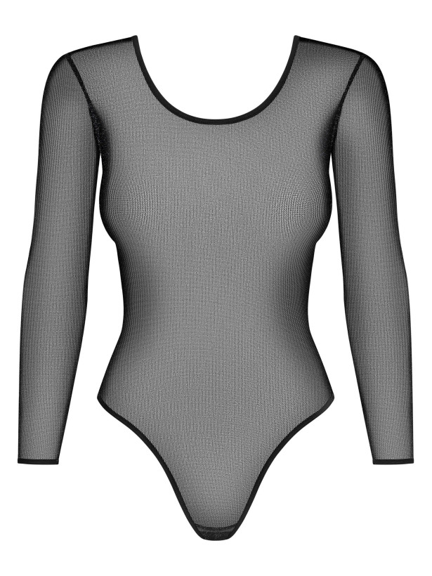 Obsessive B123 Erotischer schimmernder Body mit offenem Rücken