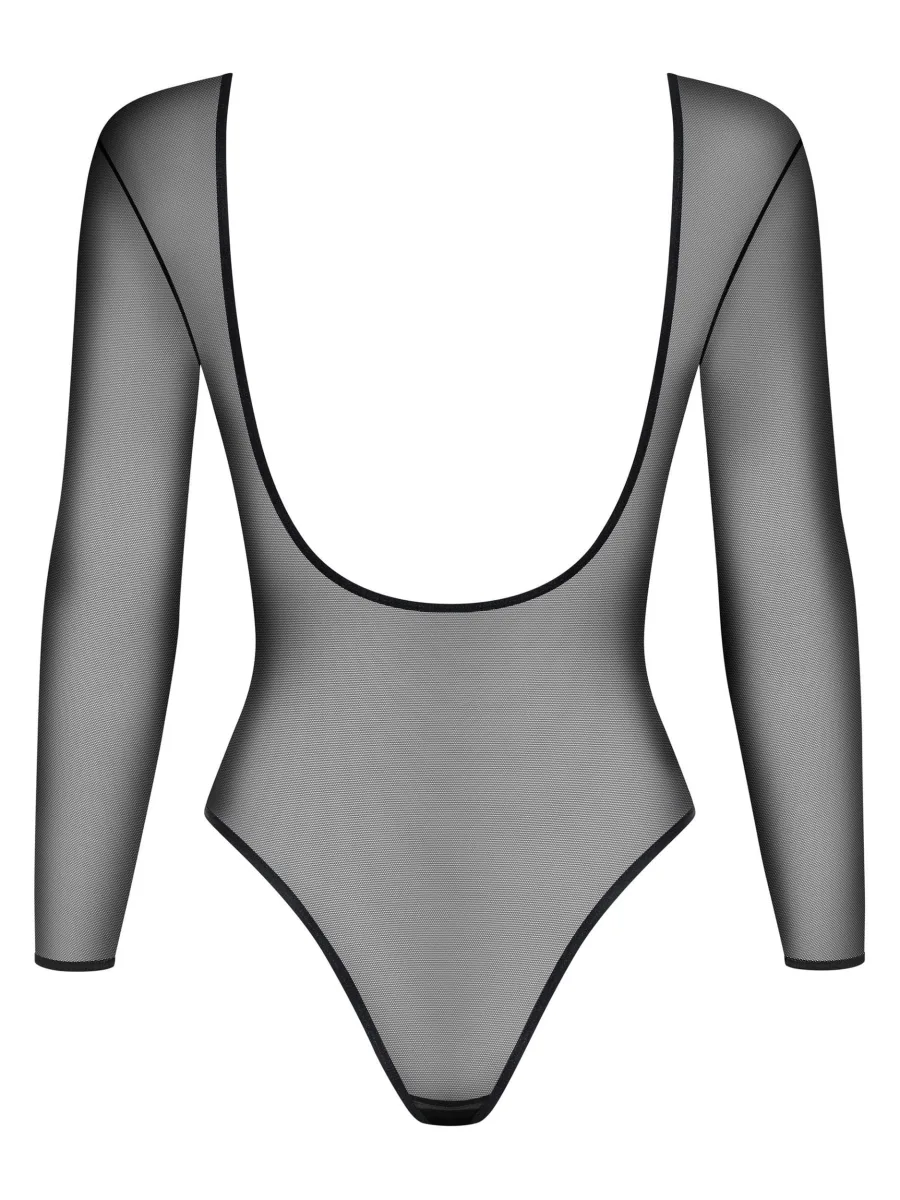 Obsessive B124 Pikanter transparenter Langarm-Body