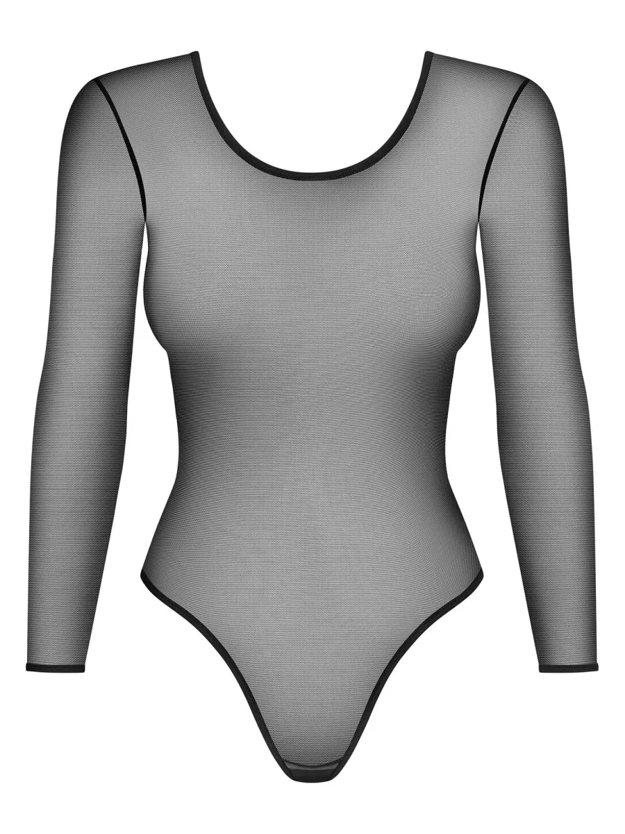 Obsessive B124 Pikanter transparenter Langarm-Body