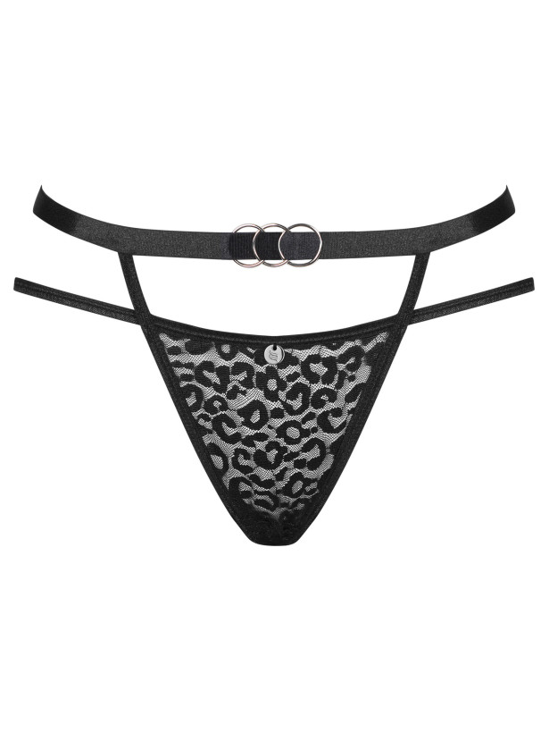 Black Leopard Panties Obsessive Bagirela — Strappy Design