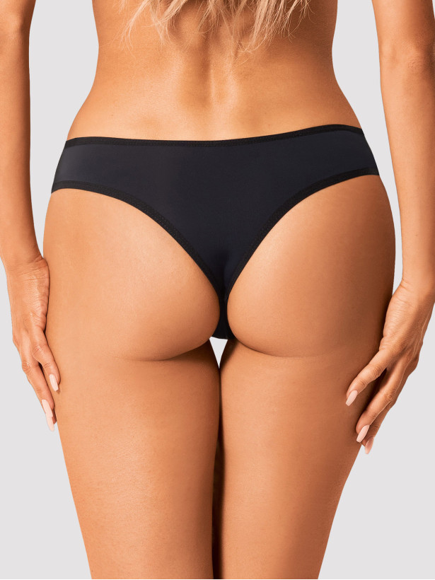 Black Panties Obsessive Bella Rou — Floral Lace