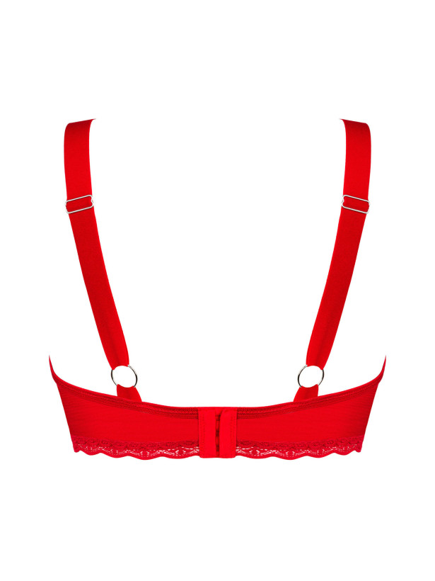 Red Lace Bra Obsessive Belovya — Underwired