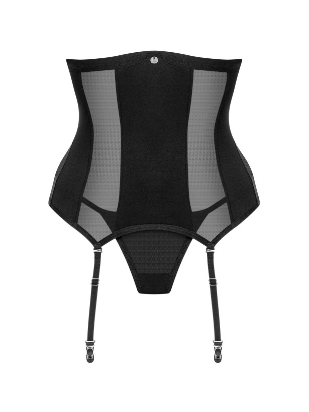 Obsessive Chic Amoria Black Cupless Corset & Thong Set
