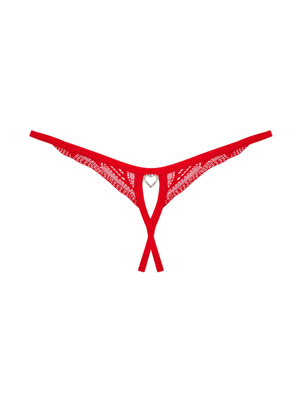 Obsessive Chilisa Roter Spitzen-Ouvert-String