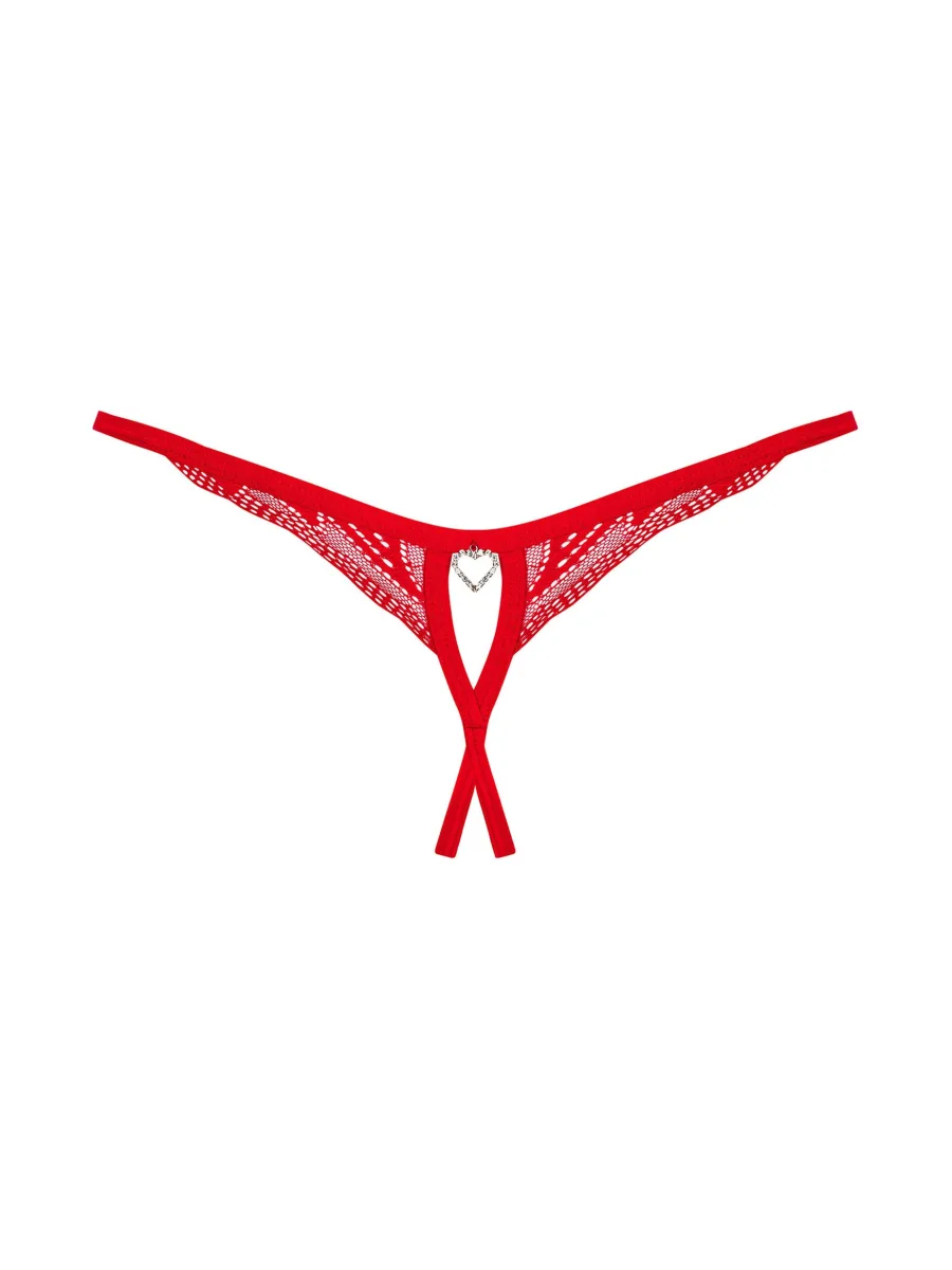 Obsessive Chilisa Red Lace Crotchless Thong