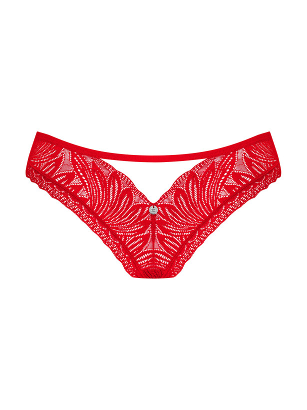 Red Lace Briefs Obsessive Chilisa — Heart Detail