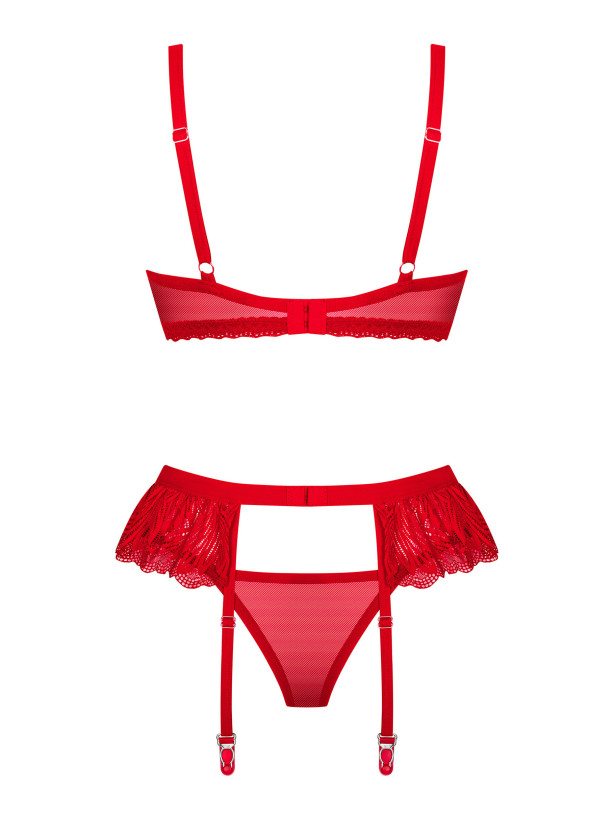 Red Lingerie Set Obsessive Chilisa — Lace