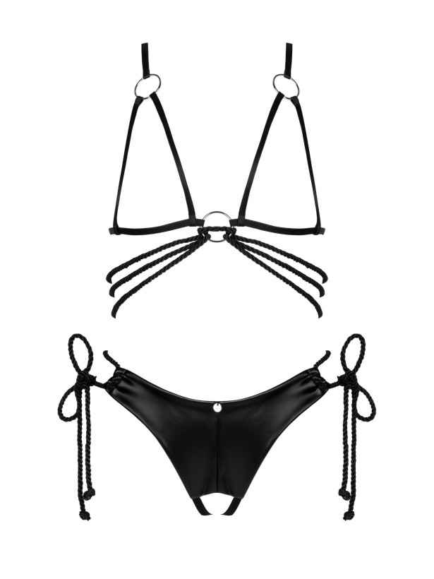 Black Lingerie Set Obsessive Cordellis — Cupless