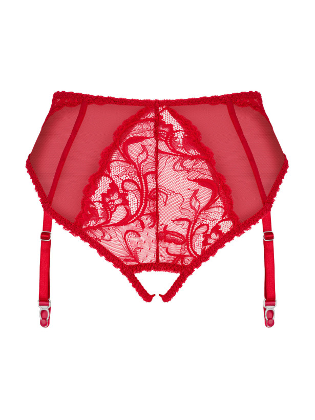 Red Garter Panty Obsessive Dagmarie — Open Crotch