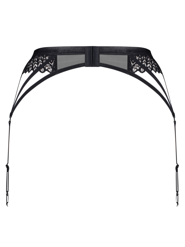 Black Garter Belt Obsessive Donarella — Lace Straps