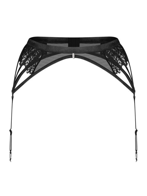 Black Garter Belt Obsessive Donarella — Lace Straps