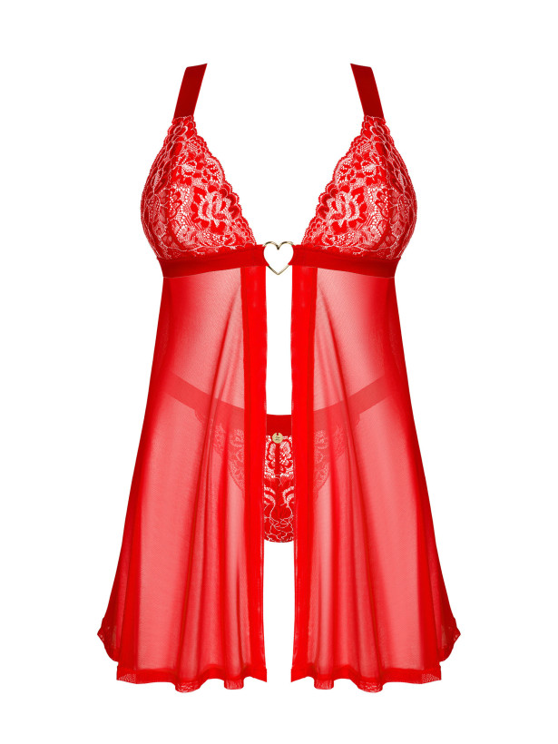 Red Lingerie Set Obsessive Elianes — Lace Babydoll
