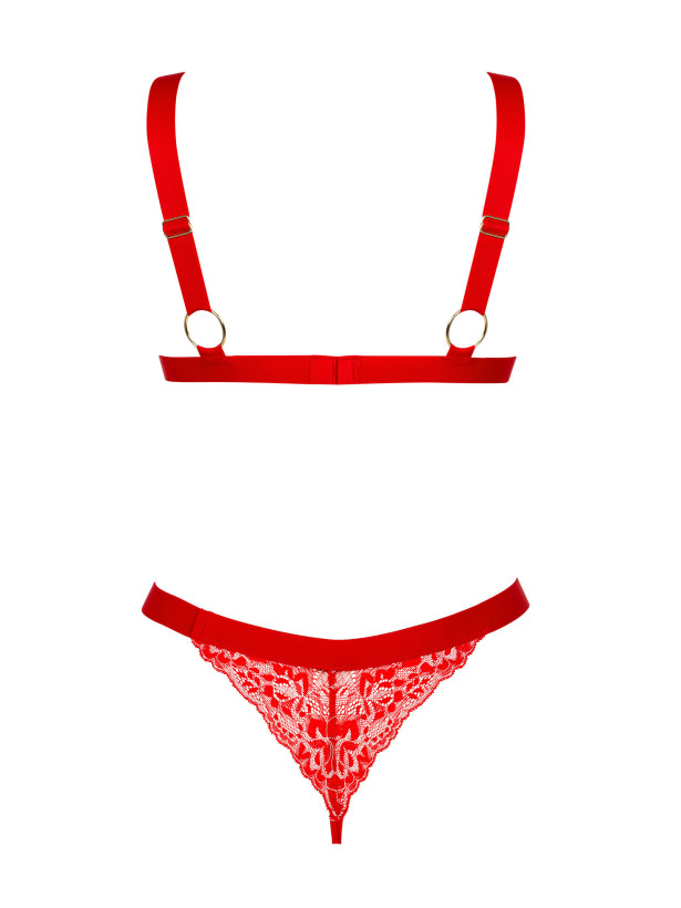 Red Lingerie Set Obsessive Elianes — Lace 2-Piece