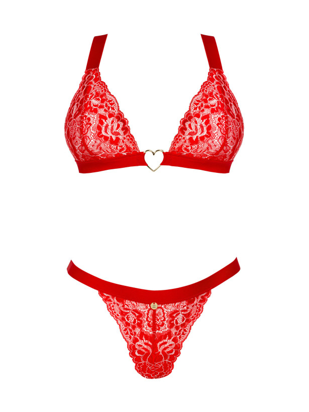 Red Lingerie Set Obsessive Elianes — Lace 2-Piece