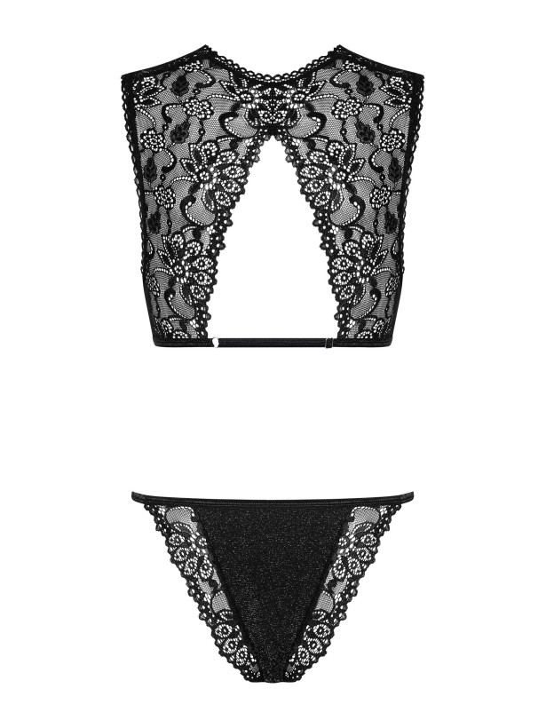 Black Lingerie Set Obsessive Elisetta — Lace