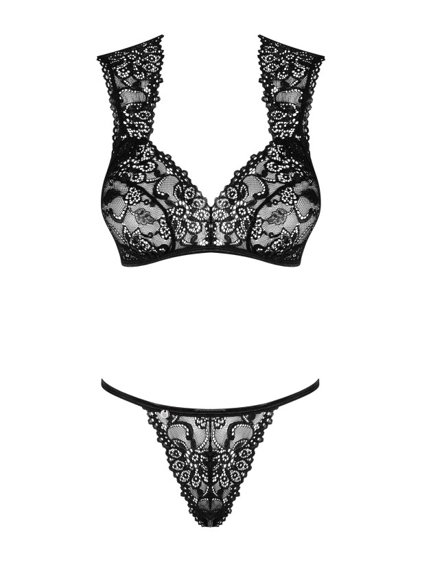 Black Lingerie Set Obsessive Elisetta — Lace