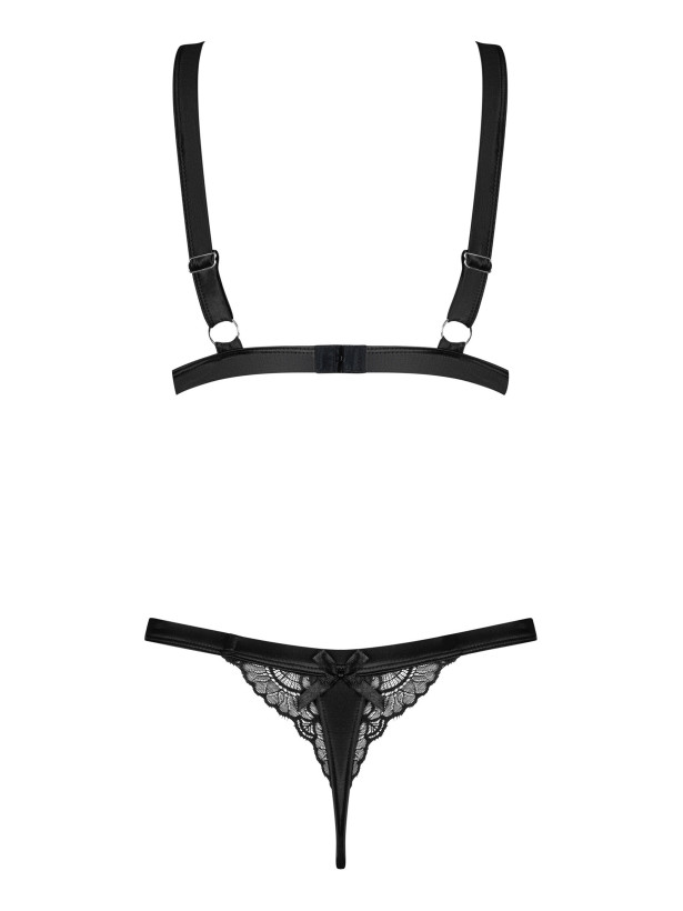 Black Lingerie Set Obsessive Eloissa — Lace Trim