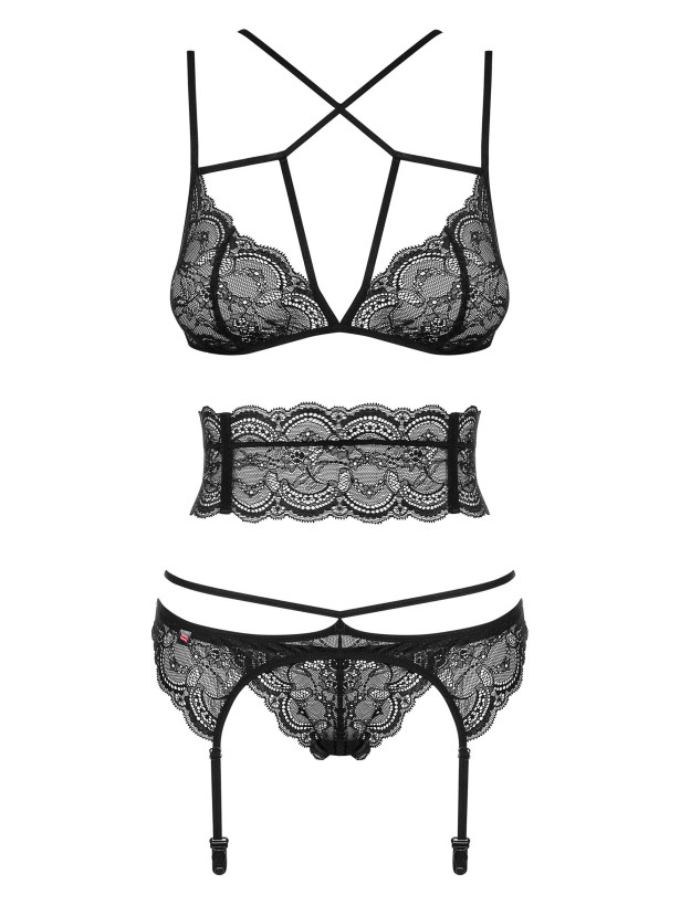 Obsessive Frivolla Erotisches Lingerie-Set (4-teilig)