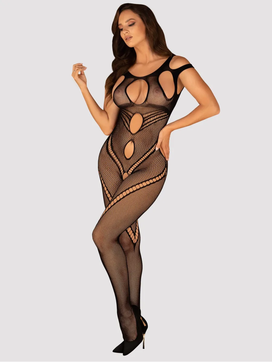 Obsessive G322 Sheer Cutout Fishnet Bodystocking