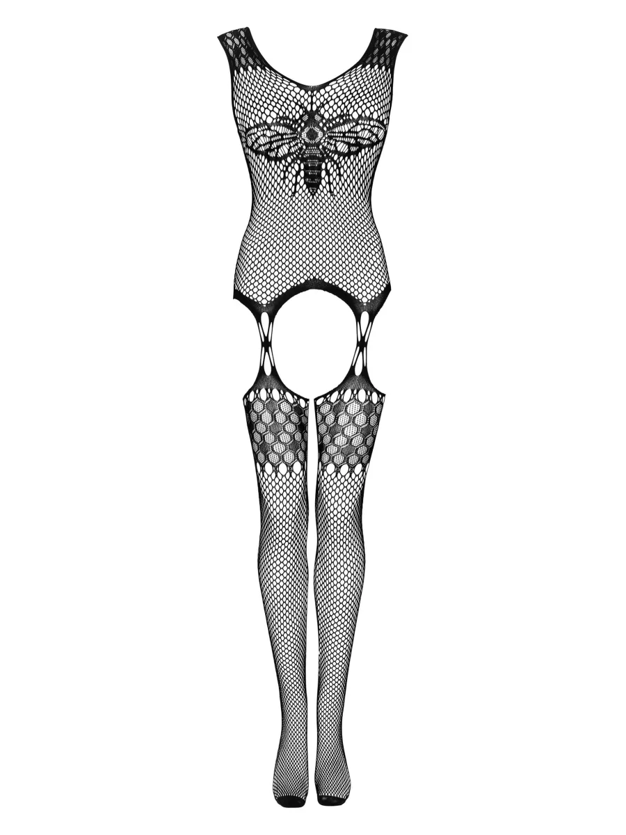 Obsessive G323 Sheer Black Crotchless Bodystocking