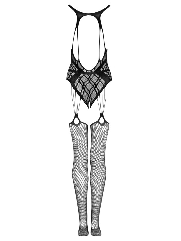 Obsessive G324 Netz-Bodystocking mit offenem Rücken