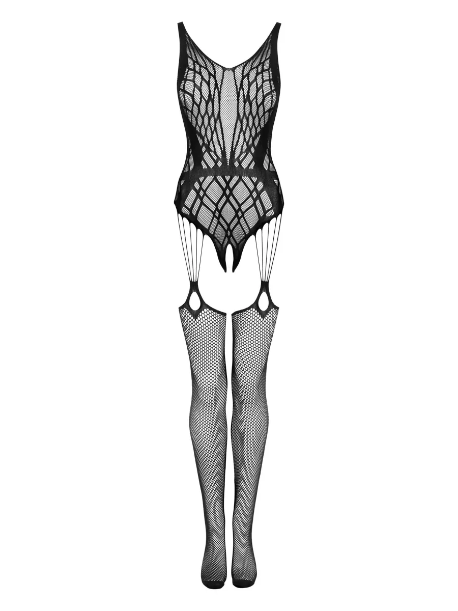 Obsessive G324 Fishnet Backless Bodystocking