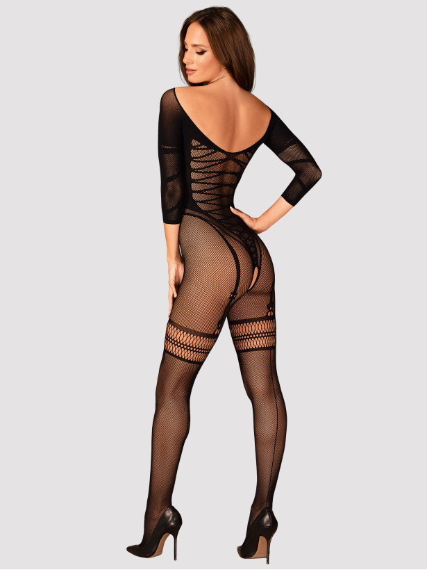 Obsessive G329 Ouvert-Bodystocking aus Netzmaterial