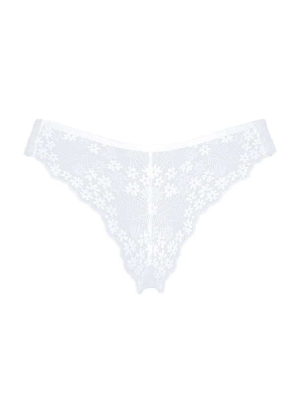 White Brazilian Panties Obsessive Heavenlly — Floral Lace
