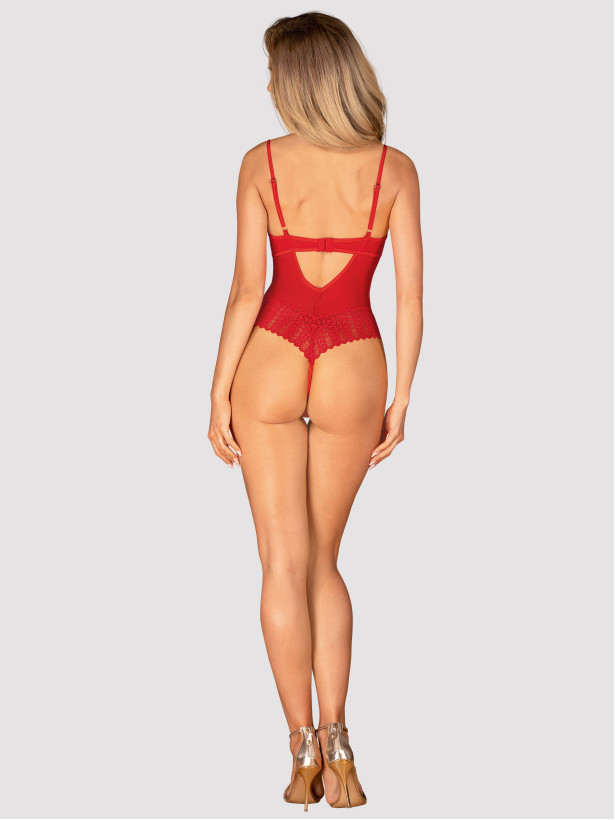 Obsessive Ingridia Sinnlicher Ouvert-Body mit offenen Cups