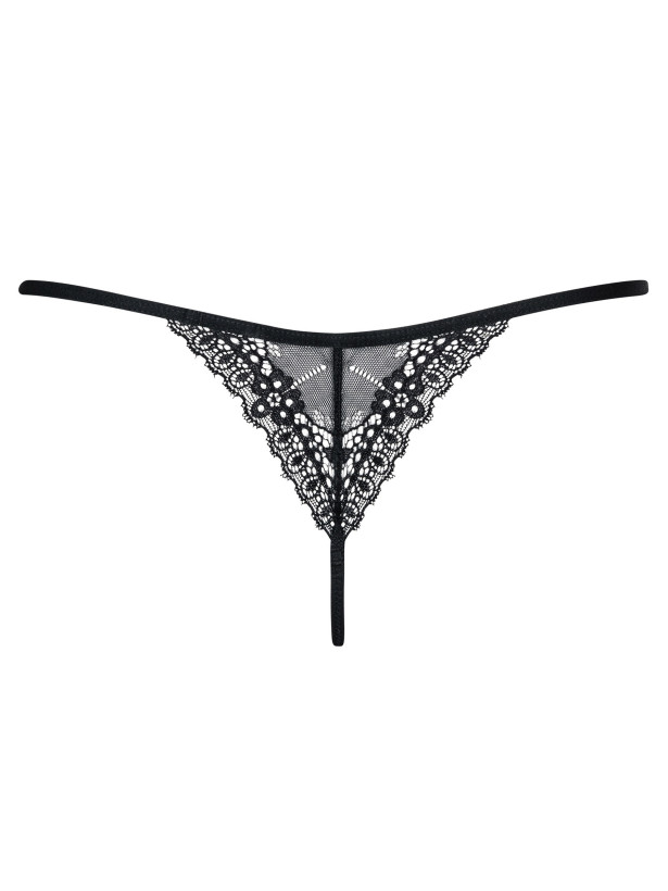 Black Lace Thong Obsessive Intensa — Elegant Lingerie