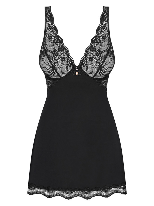 Black Babydoll Set Obsessive Luvae — Lace Nightgown