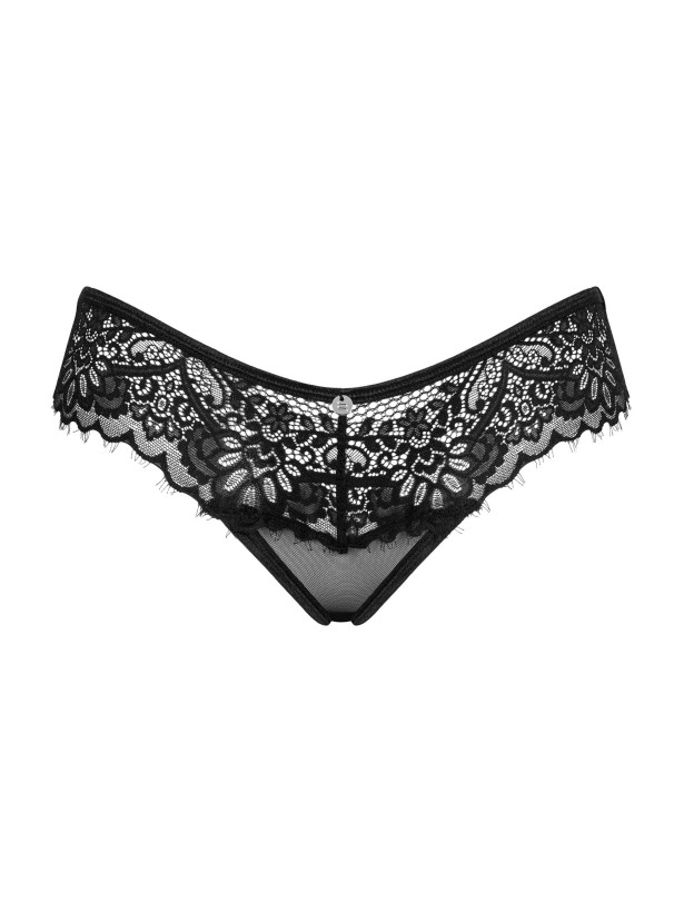 Black Lace Thong Obsessive Maderris — Scalloped Edges