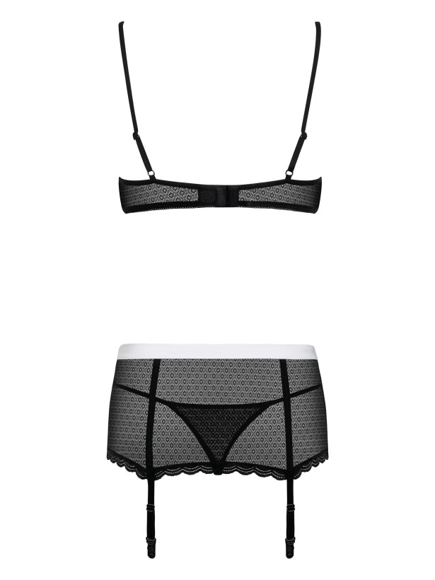 Black Lingerie Set Obsessive Maidme — 5-Piece Costume