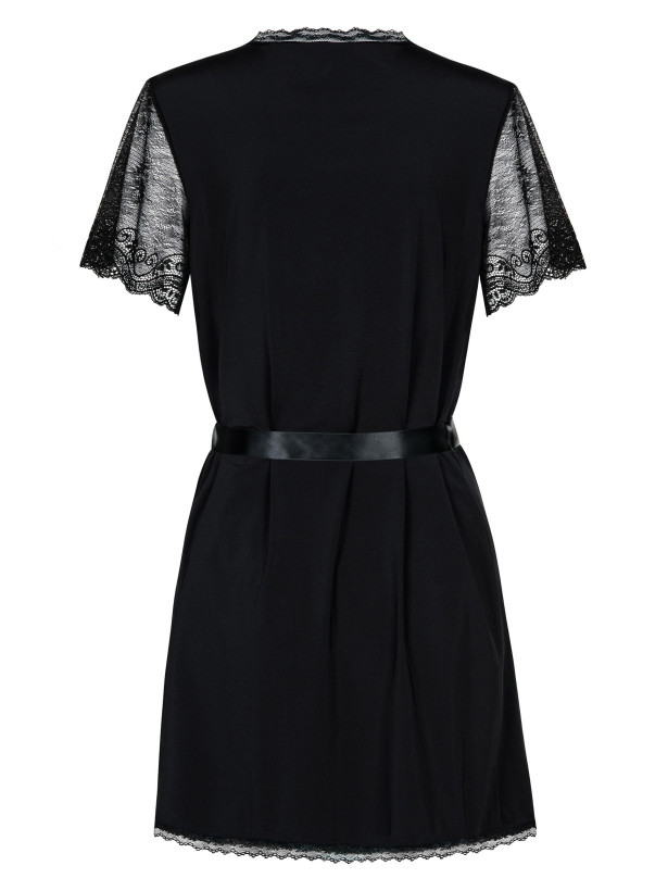 Black Lace Robe Obsessive Miamor — Sheer Sleeves