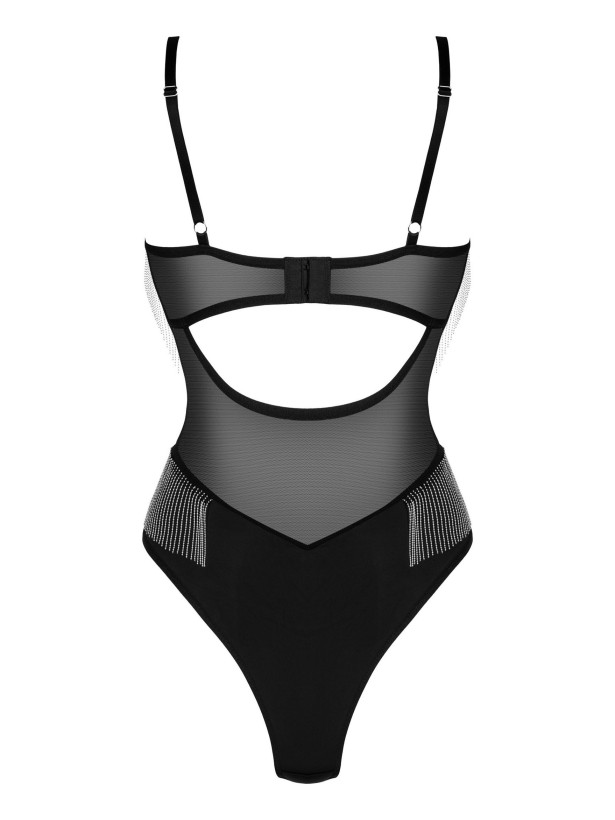 Black Bodysuit Obsessive Milladis — Jeweled Teddy