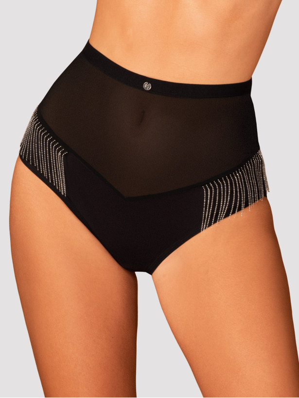 Black High-Waisted Panties Obsessive Milladis — Jeweled