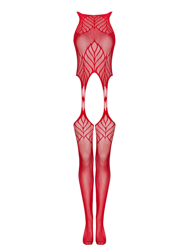 Obsessive N122 Roter Ouvert-Bodystocking