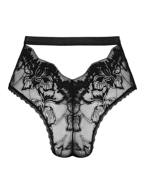 Black High-waisted Panties Obsessive Olvidia — Lace Underwear